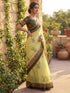 Vasthrlay Printed Lemon Yellow1 Yellow Saree