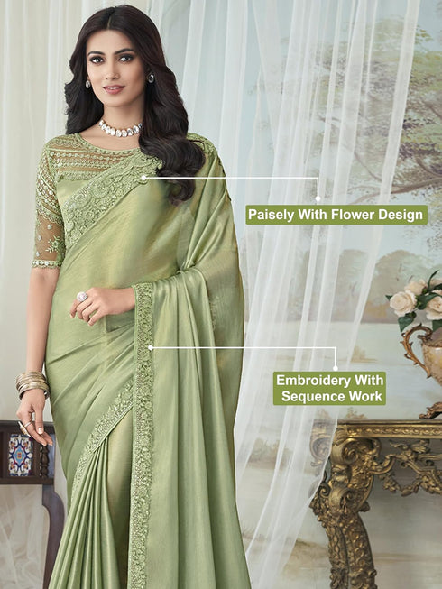 Vasthrlay Chiffon Embroidery Unstitched Purple Ethnic Wear