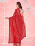 Vasthrlay Sequins Embroidery Red Saree