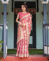 Vasthrlay Handloom Tassels Botanical Saree