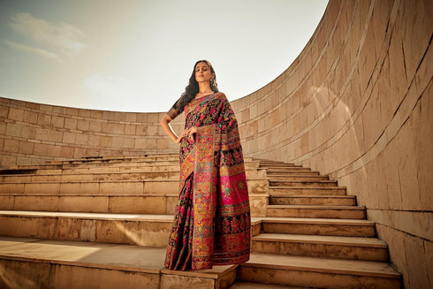 Vasthrlay Women's Kasamiri Designer Unstitched Saree