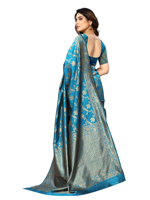 Vasthrlay Kanjivaram Unstitched Saree