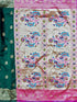 Vasthrlay Weaving Paithani Dark Purple Saree With Unstitched Blouse Piece