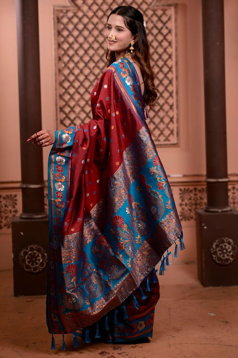 Vasthrlay Kanjivaram Unstitched Mahendi Ethnic Wear