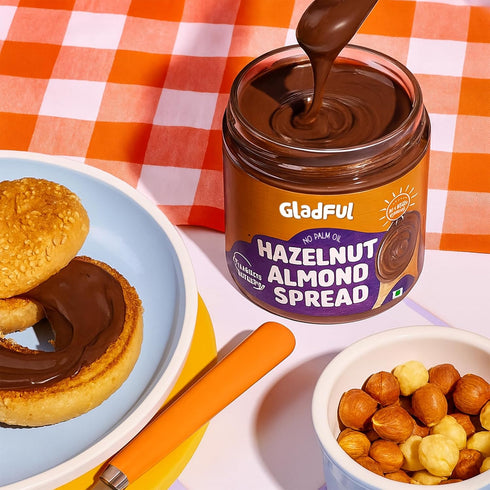 Gladful No Palm Oil Hazelnut Almond Chocolate Spread