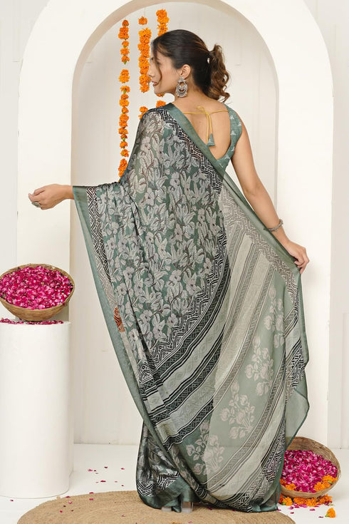 Vasthrlay Fashion Chiffon Printed Ethnic Wear