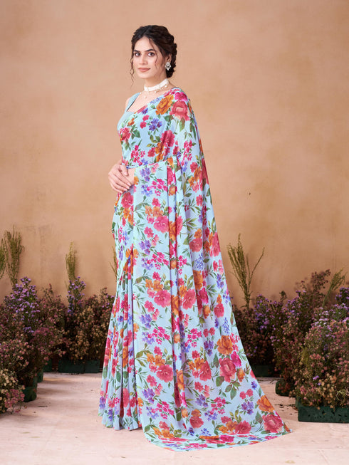 Vasthrlay Georgette Printed Saree