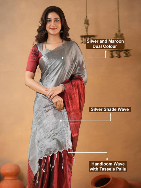 Vasthrlay Handloom Unstitched Beigegold Ethnic Wear