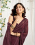 Vasthrlay Georgette Printed Unstitched Maroon Saree