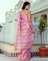 Vasthrlay Womens Printed Unstitched Beige Saree