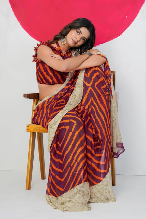 Vasthrlay Fashion Chiffon Printed Ethnic Wear