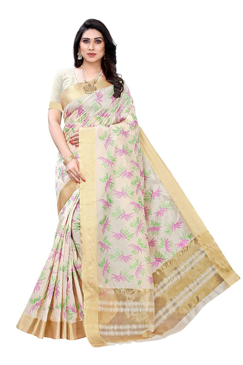 Vasthrlay Kerala Crismistmas Free Size Off White Ethnic Wear
