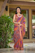 Vasthrlay Chanderi Leheriya Mothra Saree Multicolor