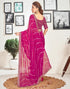 Vasthrlay Georgette Embroidery Unstitched Pink Saree