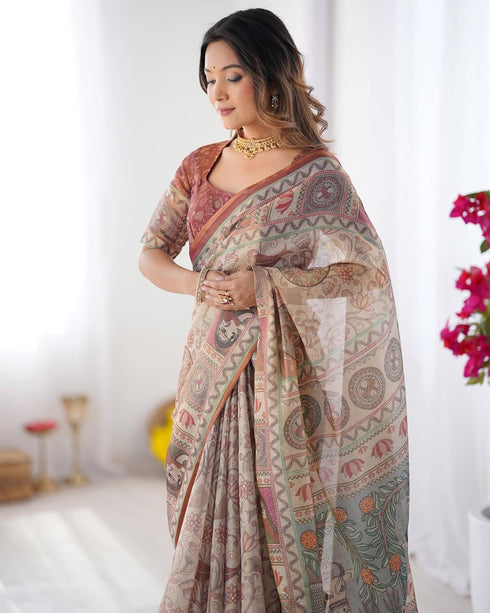 Vasthrlay Handloom Burgundy Traditional Saree