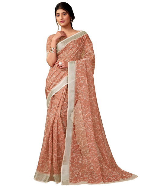 Vasthrlay Womens Cotton Printed Multicolor Saree