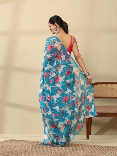 Vasthrlay Chiffon Floral Saree