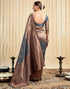 Vasthrlay Womens Banarasi Jacquard Sky Blue Saree