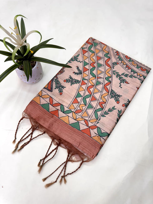 Vasthrlay Kalamkari Beautiful Darkgrey