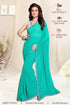 Vasthrlay Sourbh Georgette Plastic Turquoise Ethnic Wear