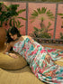 Vasthrlay Womens Printed Multicolour Saree With Unstitched Blouse Piece