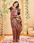 Vasthrlay Womens Weaving Unstitched Dark Green Saree