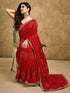 Vasthrlay Georgette Embroidery Dark Saree