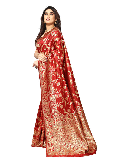 Vasthrlay Kanjivaram Unstitched Saree