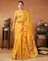 Vasthrlay Womens Paithani Unstitched Dark Green Saree