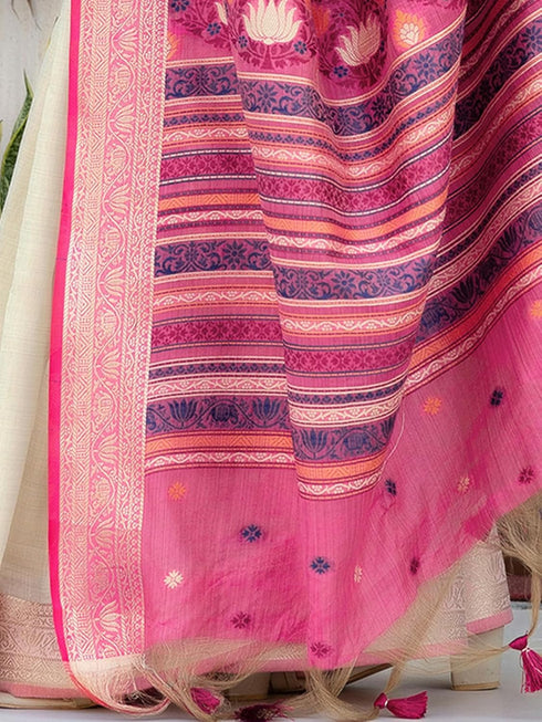 Vasthrlay Weaving Beige1 Beige Saree