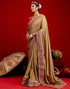 Vasthrlay Vichitra Embroidery Unstitched Red Saree