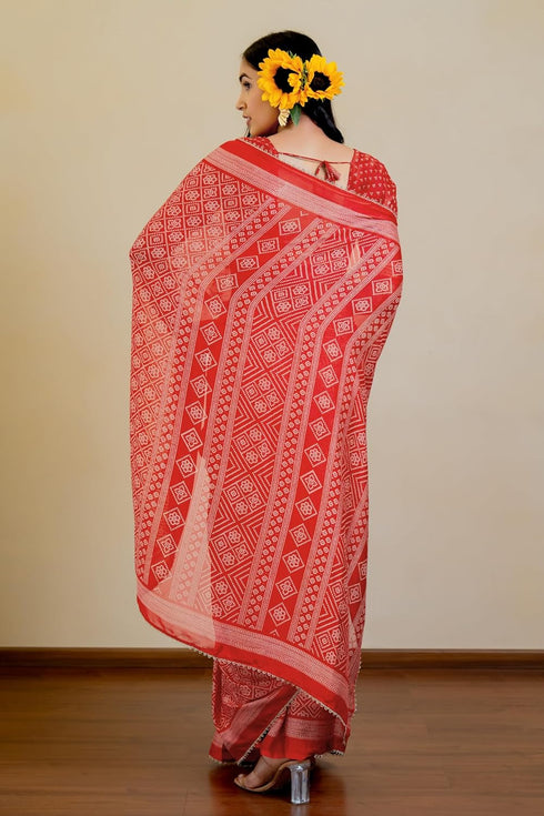 Vasthrlay Fashion Georgette Leheriya Turquoise Ethnic Wear