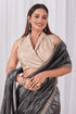 Vasthrlay Black Womens Shimmer Ready To Wear Saree