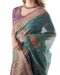 Vasthrlay Blue Beige Traditional Turquoise Saree
