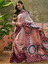 Vasthrlay Womens Printed Unstitched Beige Saree