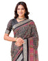 Vasthrlay Georgette Printed Unstitched Red Saree
