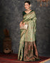 Vasthrlay Banarasi Kanjeevaram Unstitched Beige Saree