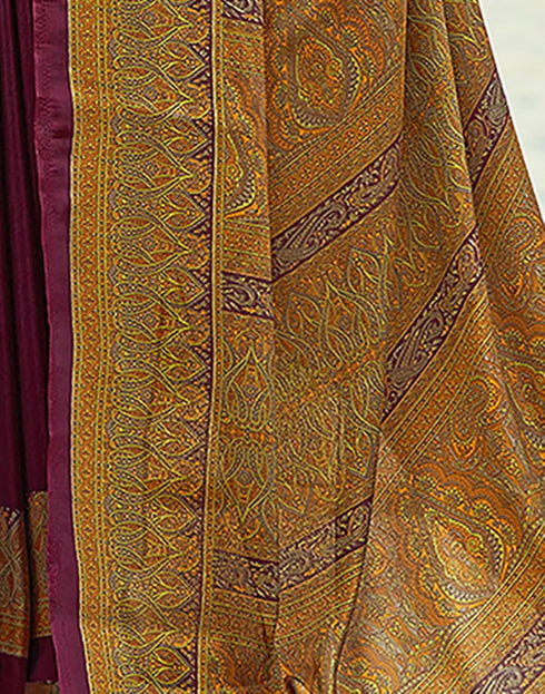 Vasthrlay Abstract Printed Unstitched Multicolor Saree