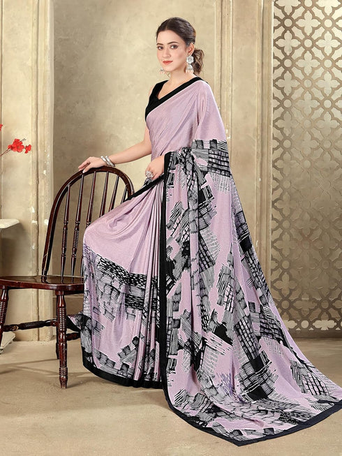 Vasthrlay Printed Off White1 White Saree