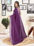 Vasthrlay Womens Printed Unstitched White Saree