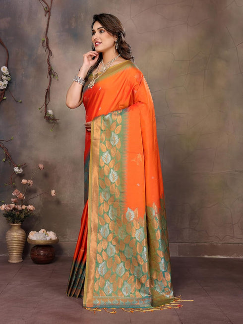 Vasthrlay Kanjivaram Saree Banarasi Blouse Wedding