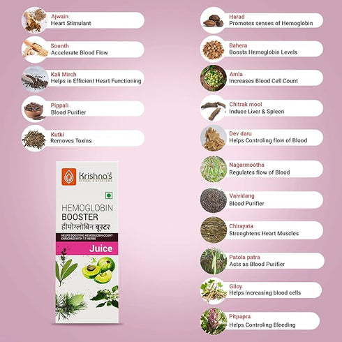 Krishna'S Herbal & Ayurveda Hemoglobin Booster Tonic