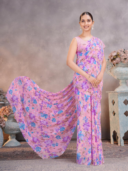 Vasthrlay Georgette Floral Saree