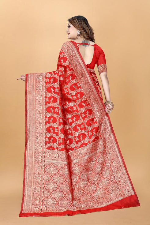 Vsathrlay Saree Kanjivaram Silk Pari Maroon
