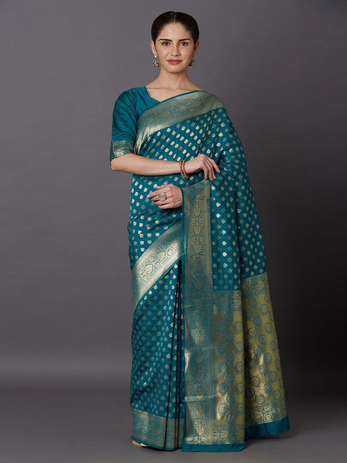 Vasthrlay Jacquard Unstitch Purple Ethnic Wear