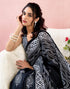 Vasthrlay Womens Printed Unstitched Green Saree