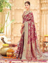 Vasthrlay Womens Banarasi Unstitched Mauve Saree