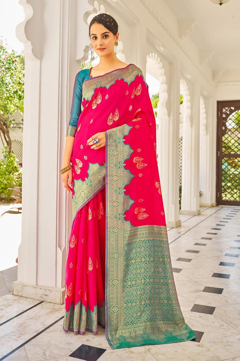 Vasthrlay Banarasi Rich Redfirozi Ethnic Wear