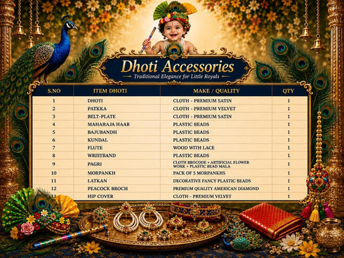 BLU VAPOUR Krishna Dress for Kids, Kanha Costume for Janmashtami, Blue Red & Yellow