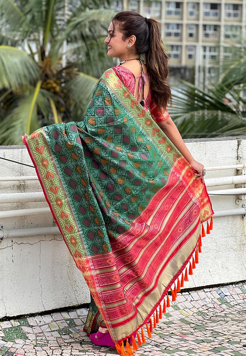 Vasthrlay Kanjivaram Patola Unstitched Ethnic Wear
